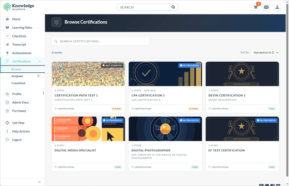 Browse Certifications