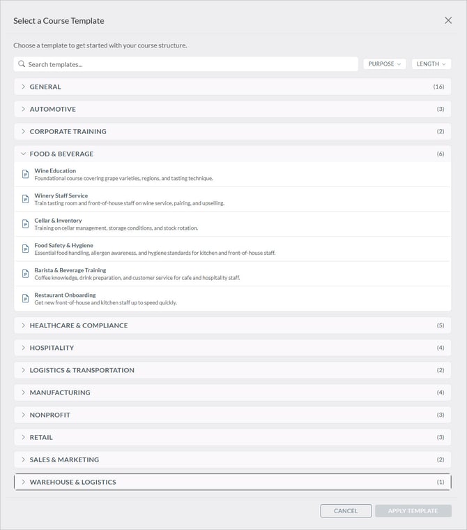 Course Templates