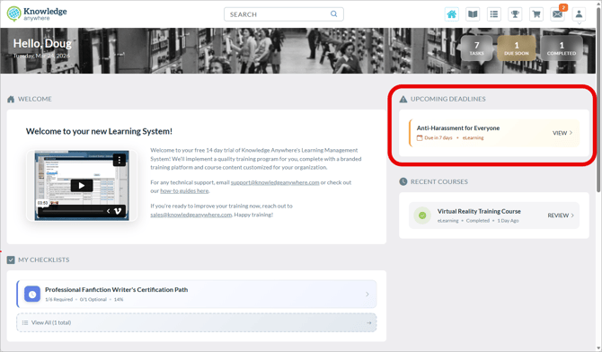 Home Page - Deadlines