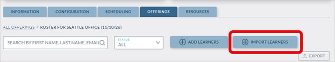 Import Learners