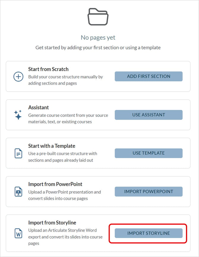 Import Storyline