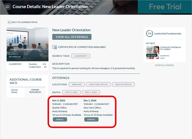 Learner Enrollment