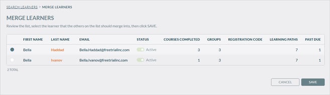 Merge Learners - Confirm