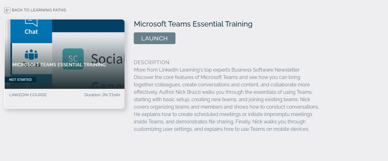 LinkedIn Learning Integration with Knowledge Anywhere