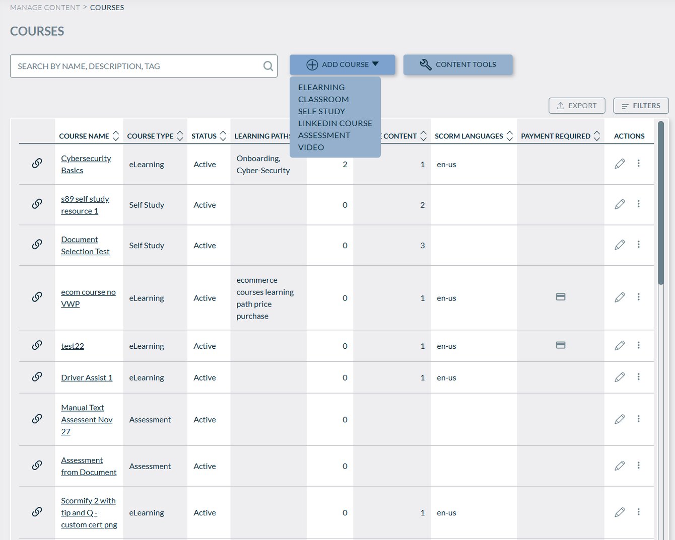 Courses Overview